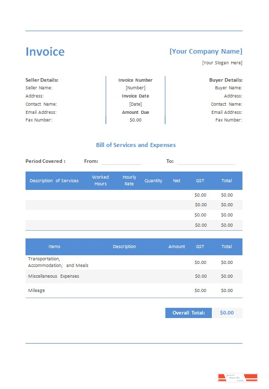 Free Construction Invoice Template 2 PSD template